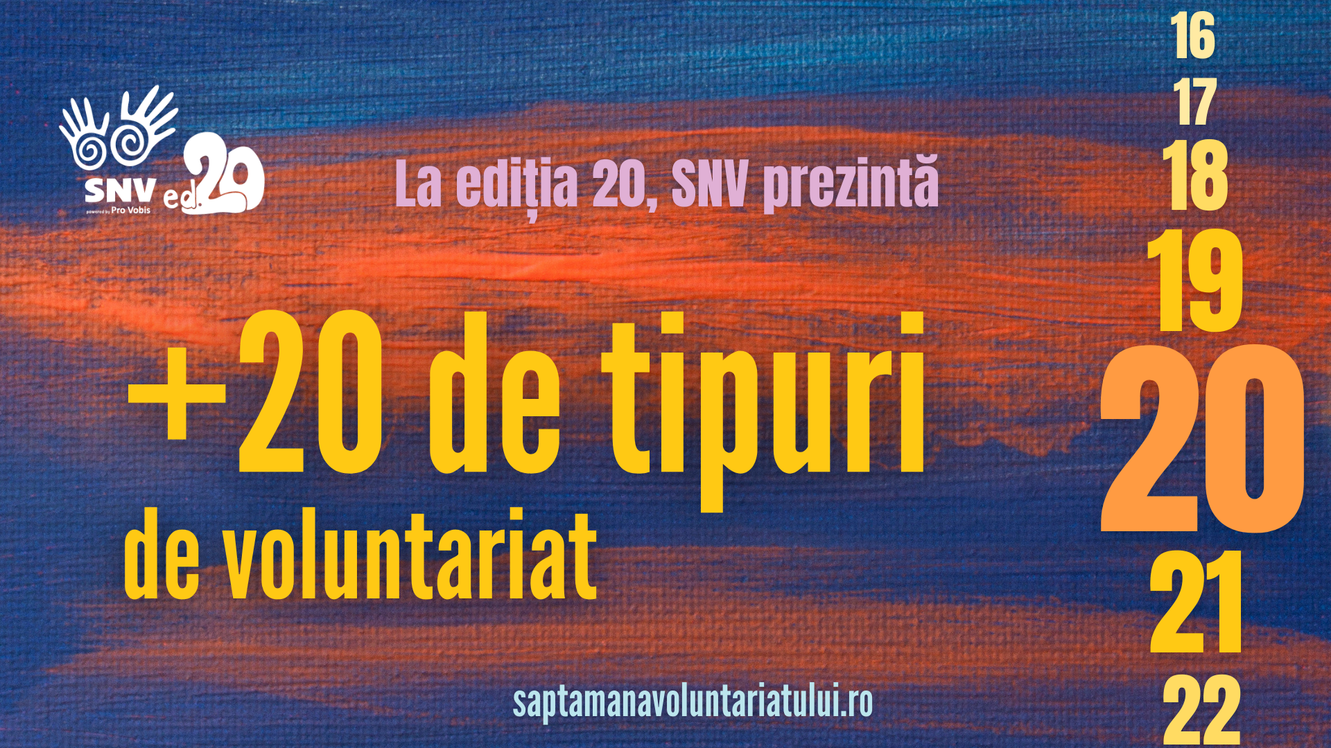 Read more about the article + 20 de.. tipuri de voluntariat